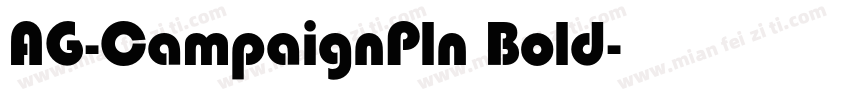 AG-CampaignPln Bold字体转换